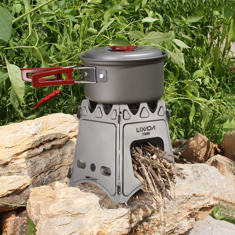 Camping Stove – No Gas Needed, Ultralight Foldable Wood Burner for Cooking Anywhere